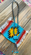 Navajo Turquoise & Sterling Silver Pearl Beaded Tassel Necklace