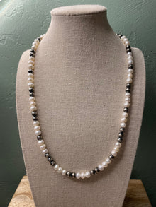  Handcrafted Sterling Silver and Freshwater Pearl Necklace 18”