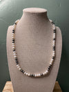 Handcrafted Sterling Silver and Freshwater Pearl Necklace 20”