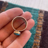 Navajo Sterling Silver Turquoise 3 Row Cigar Band Rings