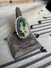 Navajo Turquoise & Sterling Silver Ring Size 8.5 Signed  Russell Sam