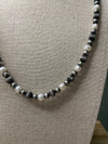 Handcrafted Sterling Silver and Freshwater Pearl Necklace 20”