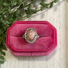 Navajo Sterling Silver & Rhodochrosite Oval Ring