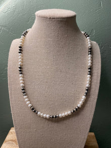  Handcrafted Sterling Silver and Freshwater Pearl Necklace 20”