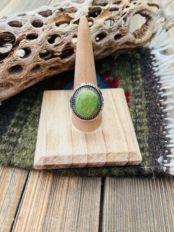 Navajo Green Turquoise & Sterling Silver Ring