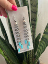 Navajo Pearl Sterling Silver Hand Made Turquoise Dangle Earrings