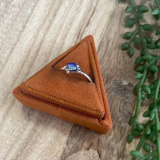 The Mini Navajo Lapis & Sterling Silver Single Stone Ring