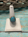 Navajo Man Made Sterling Silver & Opal Ring