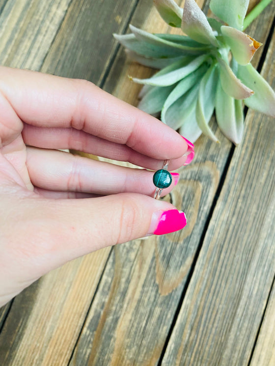 Navajo Malachite & Sterling Silver Ring