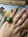 Navajo Turquoise And Sterling Silver Ring Sz 6