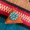 Navajo Sterling Silver & Turquoise Small Flower Ring