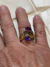 Amethyst Tsavorite Ring 6.5